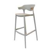 Olmecs Cross Back Plastic Bar Chair